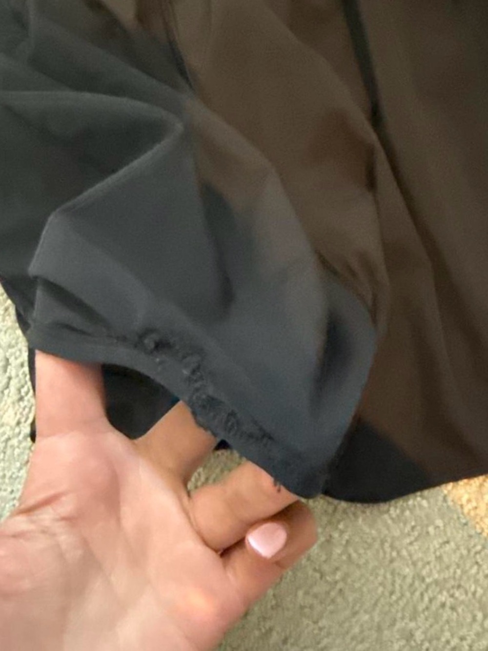 lululemon athletica Black Athletic Running Shorts with a fixed snag - Picture 3 of 3